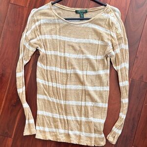 New Ralph Lauren Knit Button Top sz M
